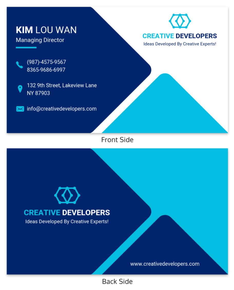 business card sample design Bulan 3 + of the Best Business Card Ideas, Examples and Templates - Venngage