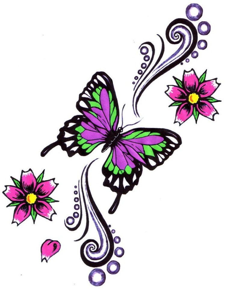 butterfly tattoos with flower designs Bulan 4 Flowers Tattoos  Butterfly tattoo designs, Butterfly with flowers