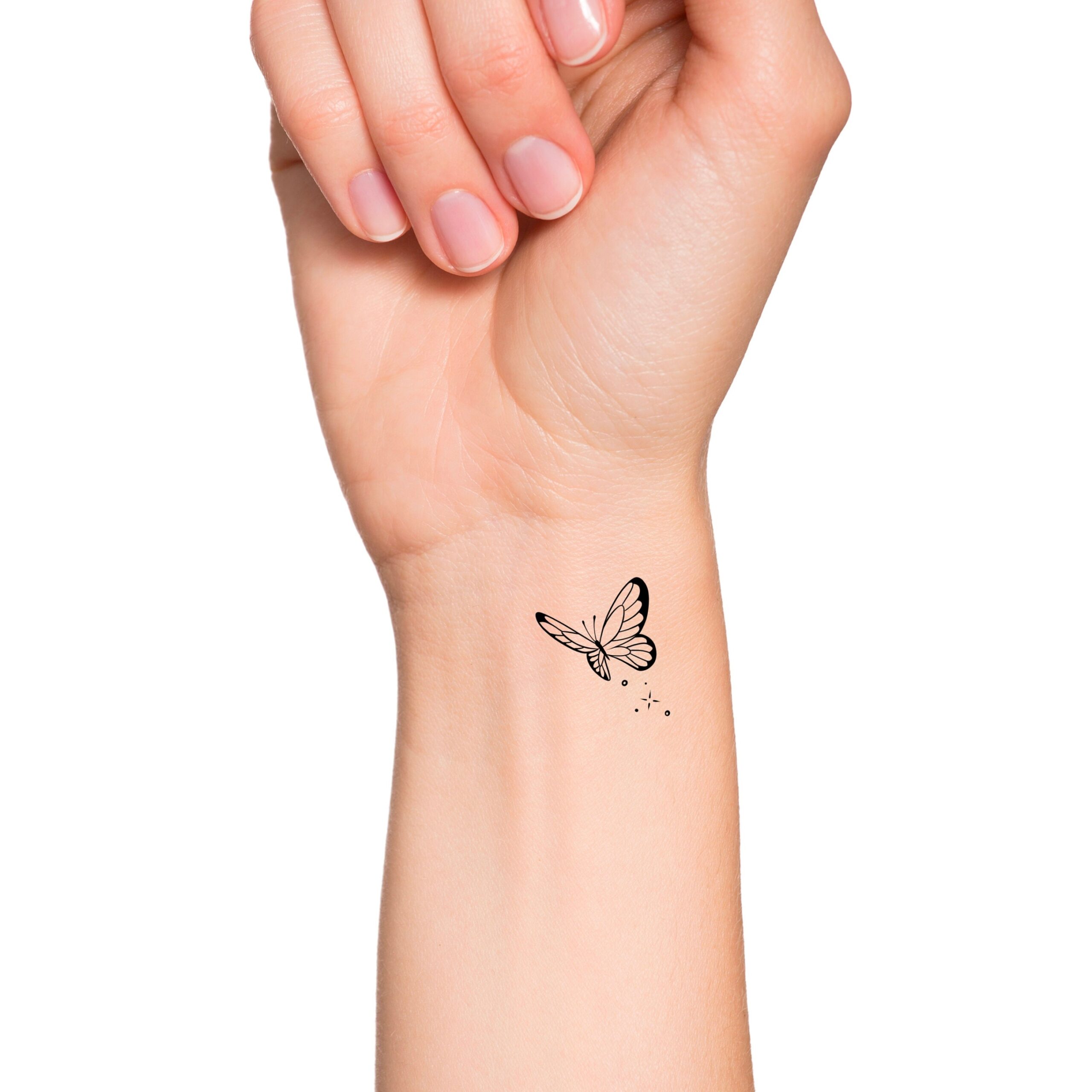 butterfly tattoos on wrist designs Bulan 4 Small Butterfly Temporary Tattoo / Wrist Tattoo - Etsy