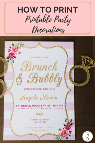 How to Print Printable Party Decorations - A Touch of LA