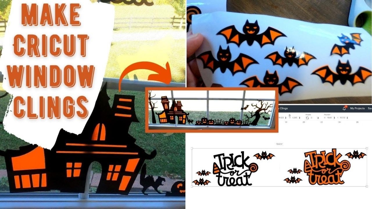 How To Use Cricut Window Cling Material / Make Halloween Window