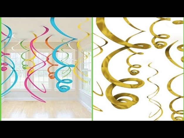 #partydecoration DIY EASIEST PARTY DECORATION: How To Make Swirl Party  Decoration